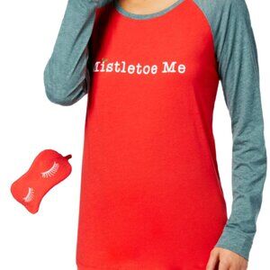 Jenni by Jennifer Moore Womens Printed Top And Eye Mask